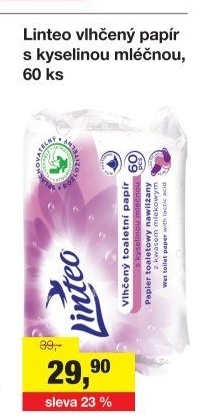 Toaletní papír vlhčený Linteo