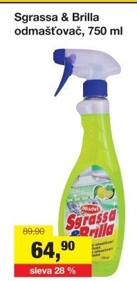 Čistič a odmašťovač Sgrassa e Brilla Madel