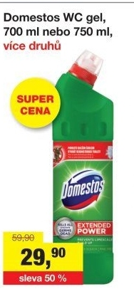 Čistič WC gelový Domestos