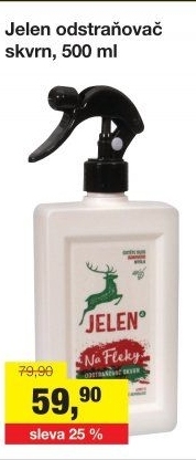 Odstraňovač skvrn ve spreji Jelen