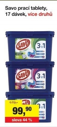 Prací kapsle bez chloru Savo