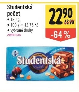 Čokoláda Studentská pečeť Orion