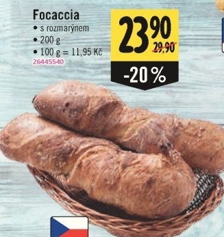 Focaccia s rozmarýnem