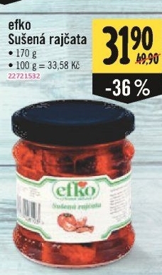 Sušená rajčata v oleji Efko