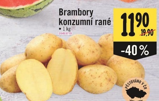 Brambory konzumní rané