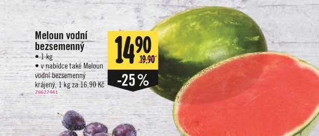 Meloun vodní bezsemenný