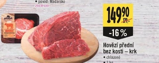 Hovězí přední bez kosti - krk Albert