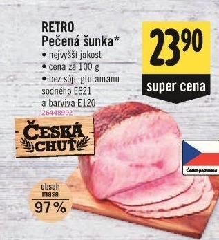 Šunka pečená nejvyšší jakosti Retro Česká chuť