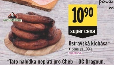 Ostravská klobása Kostelecké uzeniny