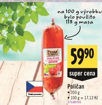 Salám Poličan Česká chuť
