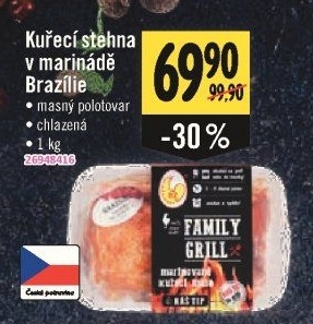 Kuřecí stehna marinovaná Brazílie DZ Klatovy