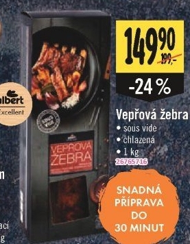 Vepřová žebra Sous vide Albert Excellent