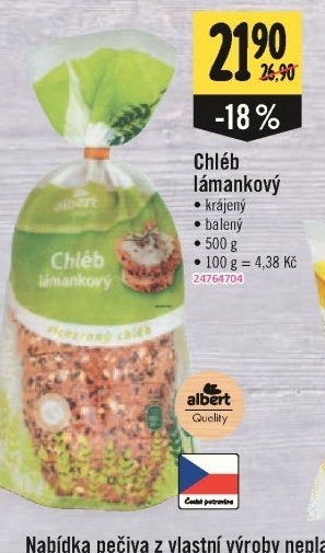 Chléb lámankový Albert Quality