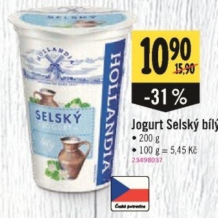 Bílý jogurt selský Hollandia