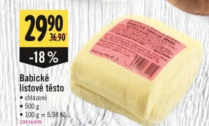 Těsto listové babické Šetra