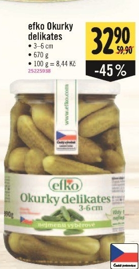 Okurky delikates Efko