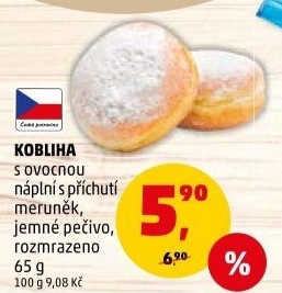 Kobliha s ovocnou náplní