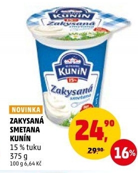 Zakysaná smetana Kunín 15%