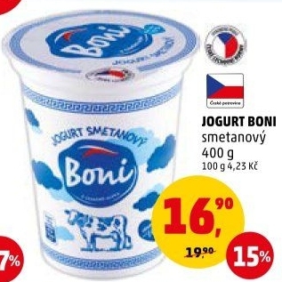 Bilý jogurt smetanový Boni