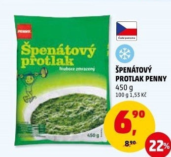 Špenátový protlak mražený Penny