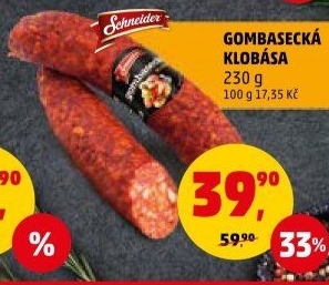 Gombasecká klobása Schneider