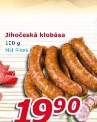 Jihočeská klobása Maso uzeniny Písek