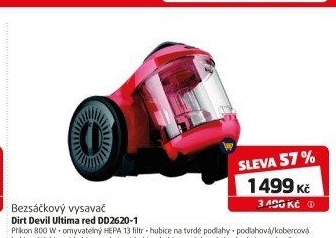 Bezsáčkový vysavač Dirt Devil Ultima