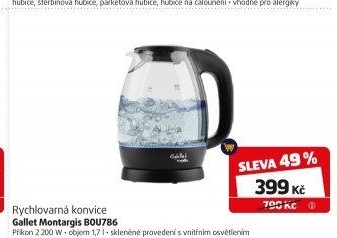 Varná konvice Gallet BOU786 Montargis