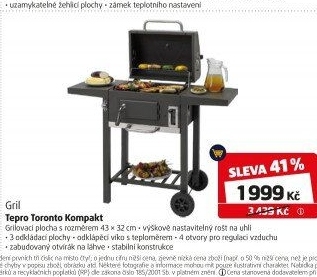 Gril Tepro Toronto Kompakt - Datart akcniletaky.com