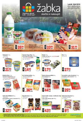 akční leták Žabka 7.8.2019-20.8.2019