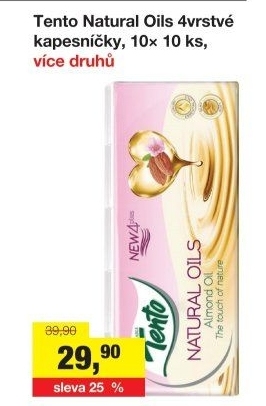 Papírové kapesníčky 4vrstvé Tento