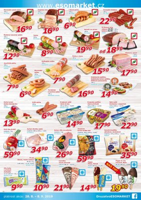 akční leták ESO MARKET 28.8.2019-8.9.2019