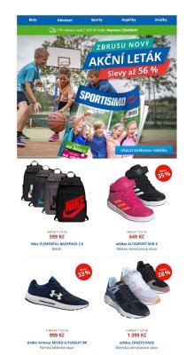 akční leták Sportisimo 29.8.2019-3.9.2019