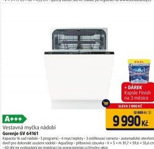 Vestavná myčka Gorenje GV 64161