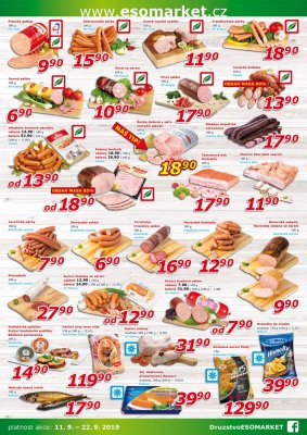 akční leták ESO MARKET 11.9.2019-22.9.2019