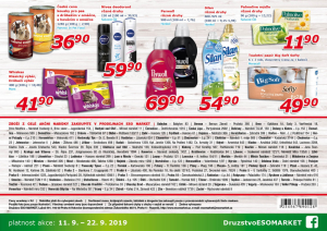 akční leták ESO MARKET 11.9.2019-22.9.2019