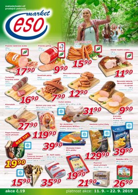 akční leták ESO MARKET 11.9.2019-22.9.2019