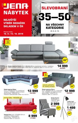 akční leták Jena nábytek 16.9.2019-13.10.2019