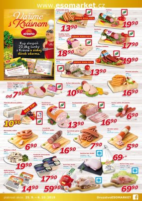 akční leták ESO MARKET 25.9.2019-6.10.2019