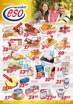 akční leták ESO MARKET 25.9.2019-6.10.2019
