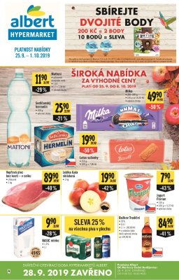 akční leták Albert 25.9.2019-1.10.2019
