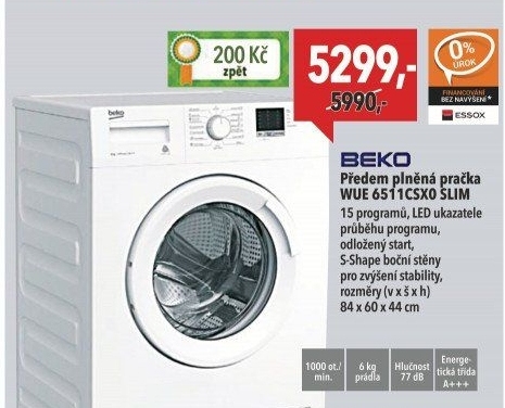 Pračka Beko WUE 6511CSX0