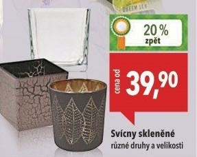 Svícen skleněný