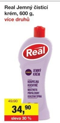 Čisticí krém jemný Real