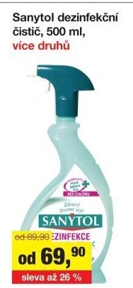 Dezinfekční čističe Sanytol