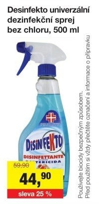 Dezinfekční prostředek ve spreji Disinfekto