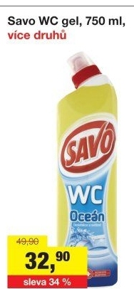 Gelový čistič WC Savo