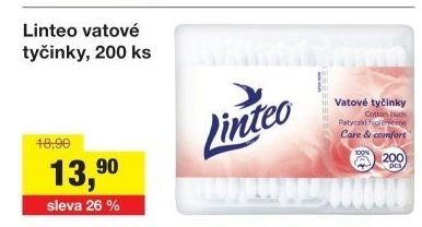Tyčinky vatové Linteo