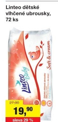 Vlhčené ubrousky dětské Linteo Baby