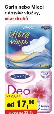 Vložky dámské Carine